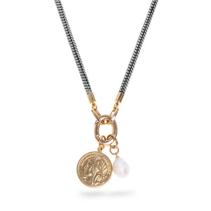 Madonna Necklace - Coin & Pearl - SEA Smadar Eliasaf