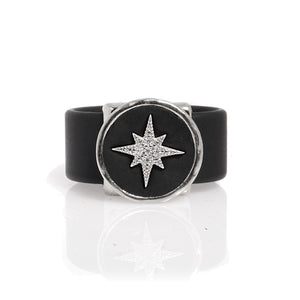 Star Leather Ring - Silver - SEA Smadar Eliasaf