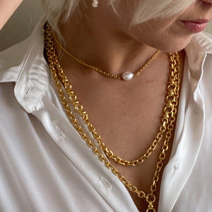 Round Chain Necklace - Golden - SEA Smadar Eliasaf