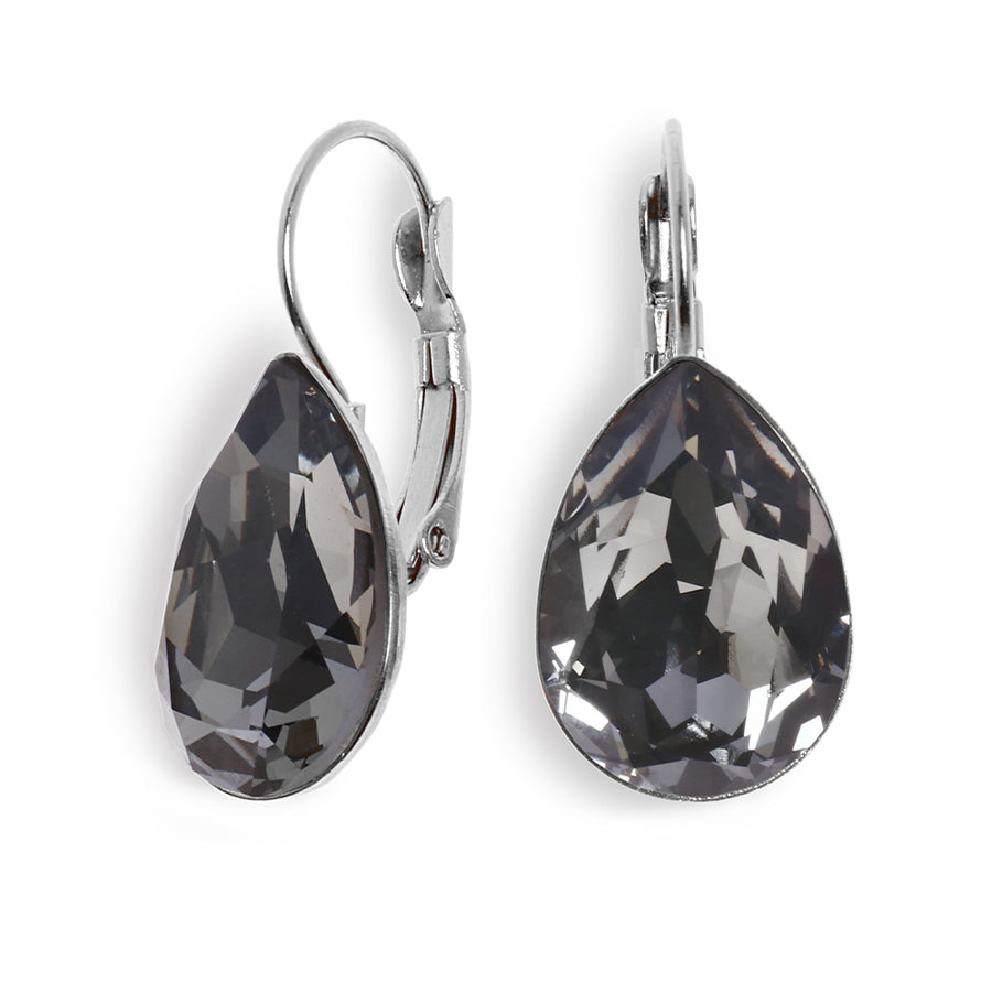 Date Night Earrings - Silver Black Diamond - SEA Smadar Eliasaf