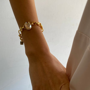 Links bracelets with Golden crystal - SEA Smadar Eliasaf
