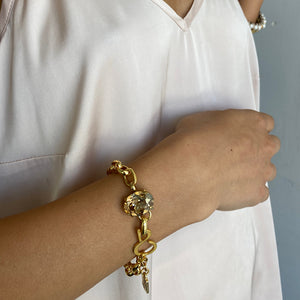 Links bracelets with Golden crystal - SEA Smadar Eliasaf