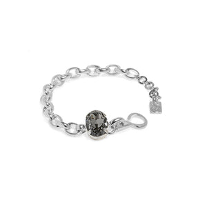 Links bracelets with Black Diamond crystal - SEA Smadar Eliasaf