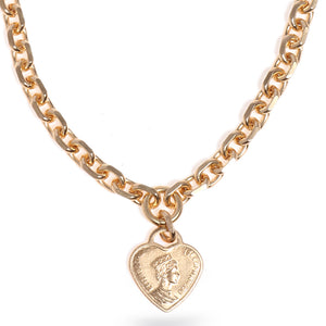 Short Chain Necklace with Heart Pendant - SEA Smadar Eliasaf