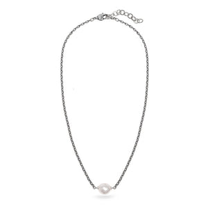 Round Pearl Necklace - Silver - SEA Smadar Eliasaf