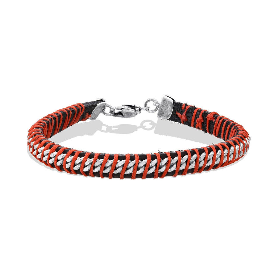 Leather and Chain Bracelet for Men - SEA Smadar Eliasaf