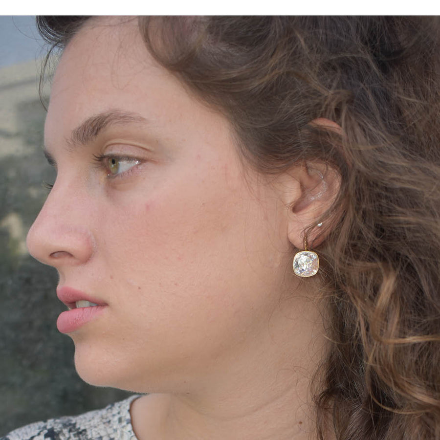 Date Night Earrings - Clear Swarovski - SEA Smadar Eliasaf