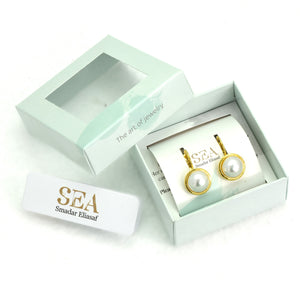 Golden Pearl Earrings - SEA Smadar Eliasaf