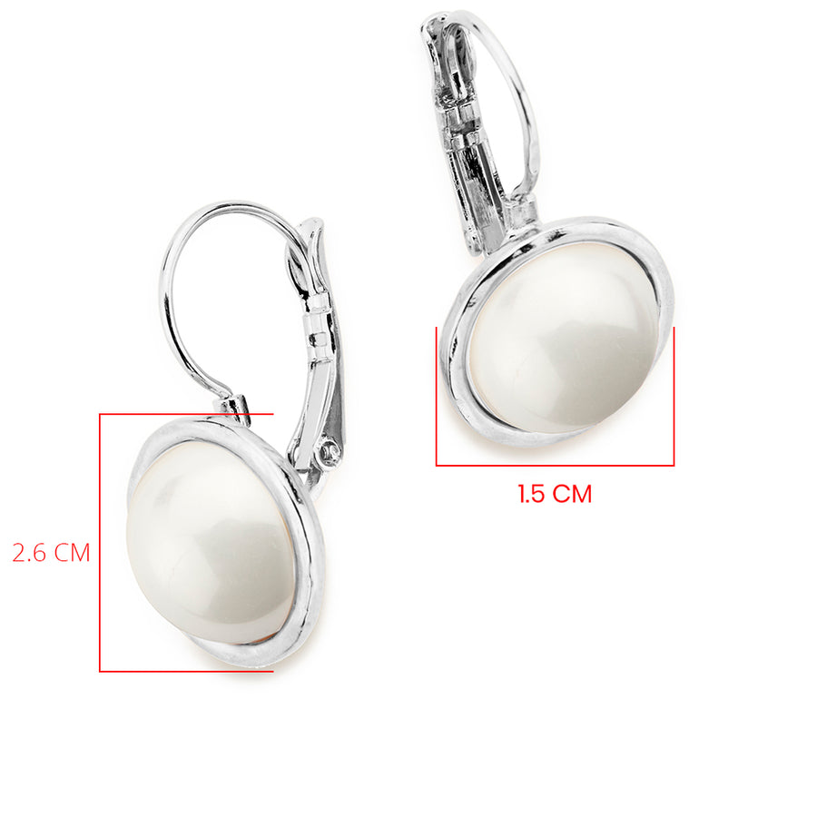 Silver plated Pearl Earrings - SEA Smadar Eliasaf