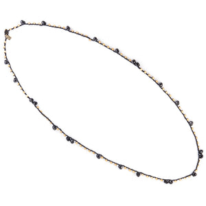 Black & Blue Knitted Necklace - SEA Smadar Eliasaf
